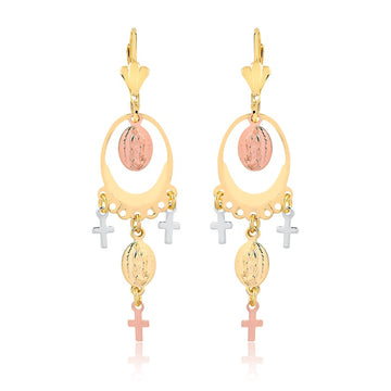 18K Gold Layered Oro Laminado Earring